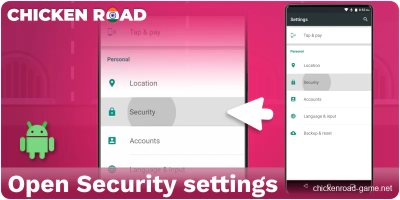 Adjusting security settings for Chicken Road IN
