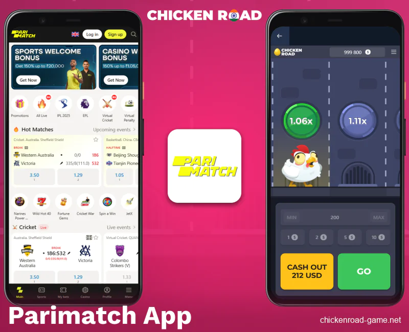 Get the Parimatch Chicken Road app for India