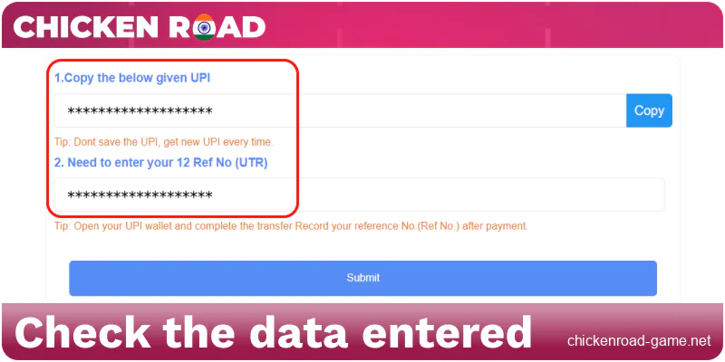 Double-check and verify that all your information is correct