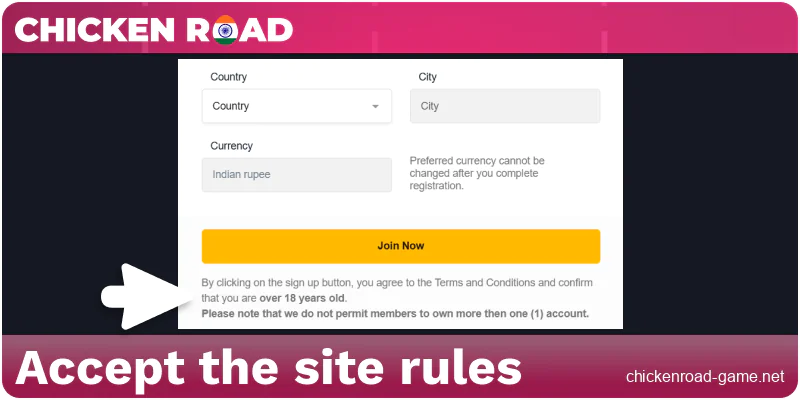 Read and agree to the website's terms of service and privacy policy